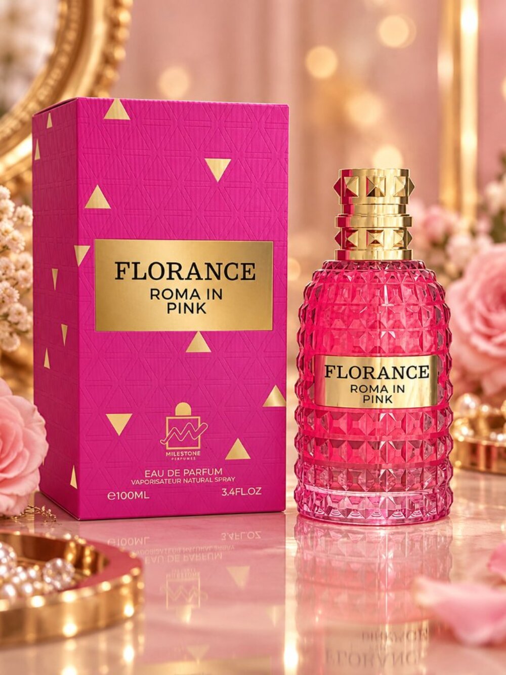 Florance Roma In Pink By Milestone Collection EDP For Woman 100ML